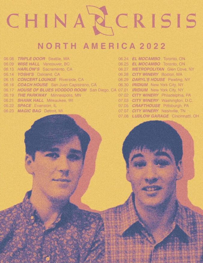 CHINA CRISIS 2022 US tour
